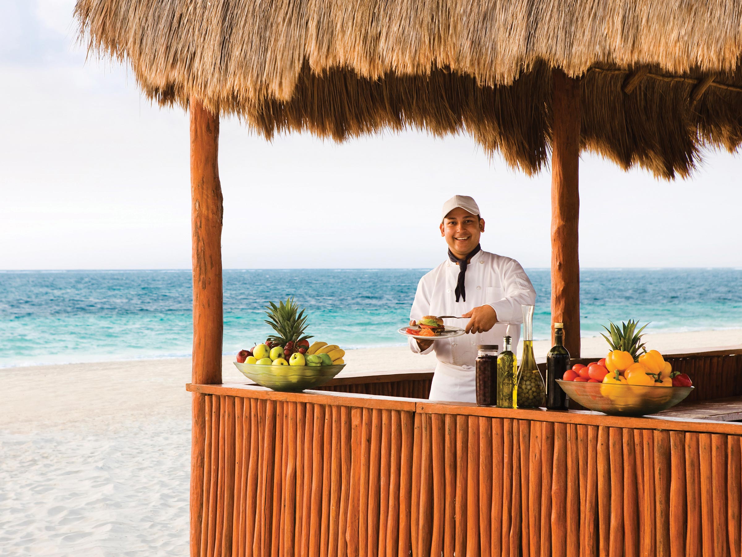 Cancun Beachfront Palapa Restaurant