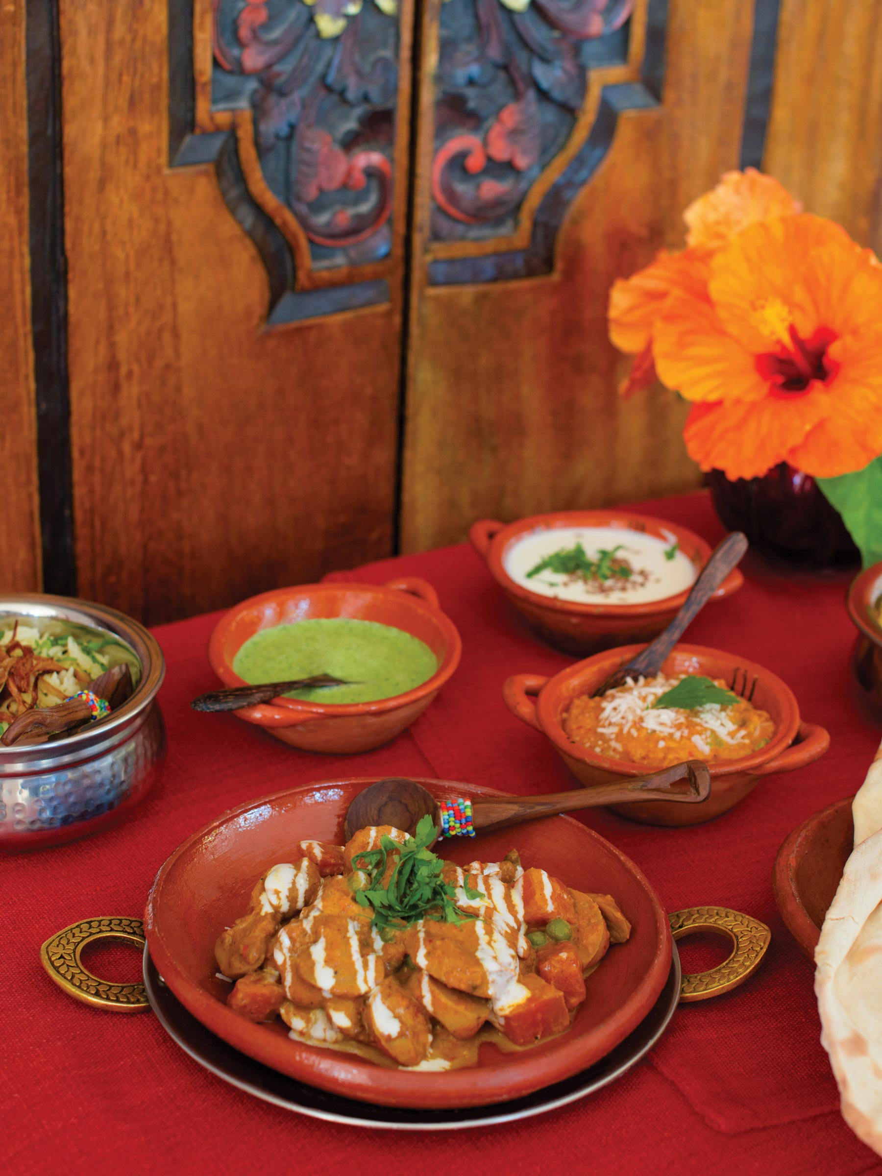 Cuisine indienne à Cancun, au Mexique